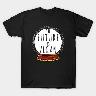 THE FUTURE IS VEGAN Crystal Ball with White Halo T-Shirt